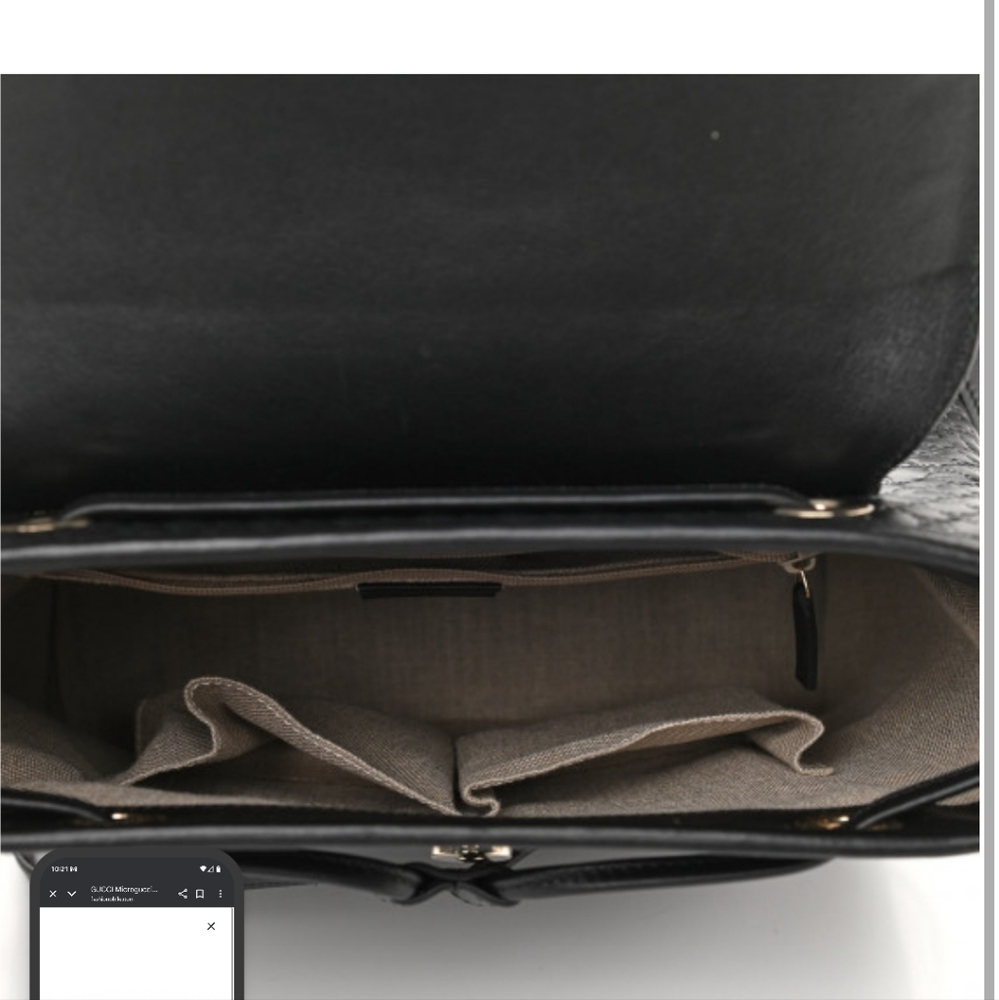 Gucci Black Microguccisma Backpack Purse - Picture 7 of 16